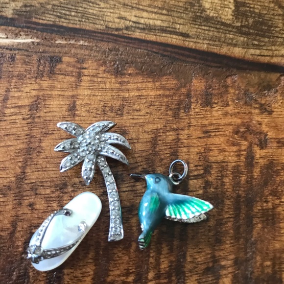 Set of three sterling silver pendants - Picture 2 of 2